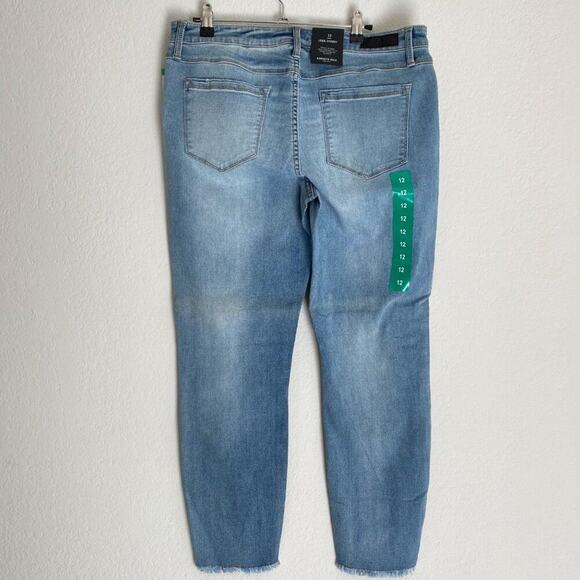Kenneth‎ Cole sz 12 blue distressed denim jeans NWT - Picture 5 of 11